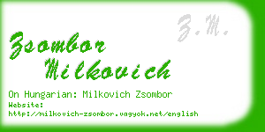 zsombor milkovich business card